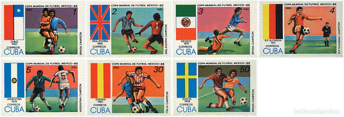 Sellos: 26822 MNH CUBA 1985 COPA DEL MUNDO DE FUTBOL. MEXICO-86