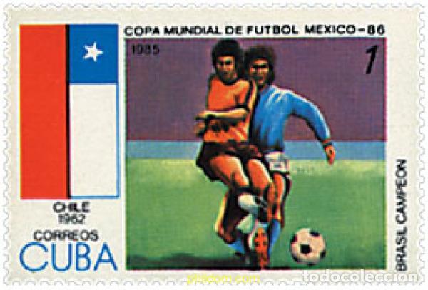 Sellos: 355293 MNH CUBA 1985 COPA DEL MUNDO DE FUTBOL. MEXICO-86