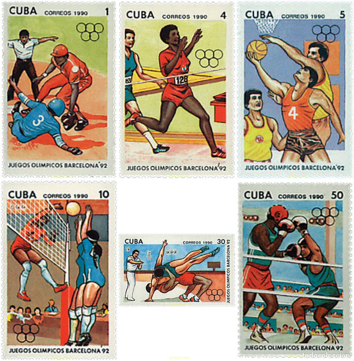 Sellos: 68122 MNH CUBA 1990 25 JUEGOS OLIMPICOS VERANO BARCELONA 1992