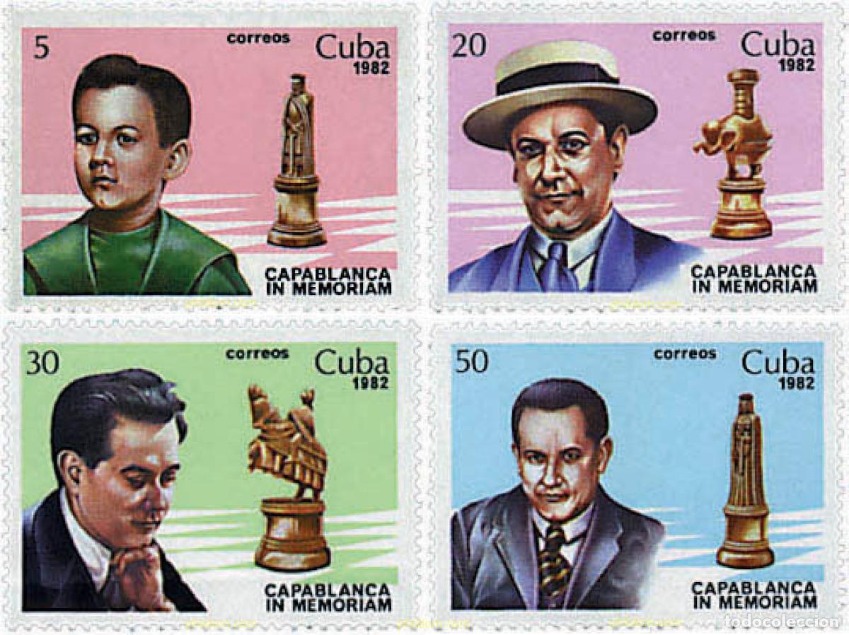 Sellos: 30623 MNH CUBA 1982 HOMENAJE AL CAMPEON DE AJEDREZ JOSE RAUL CAPABLANCA
