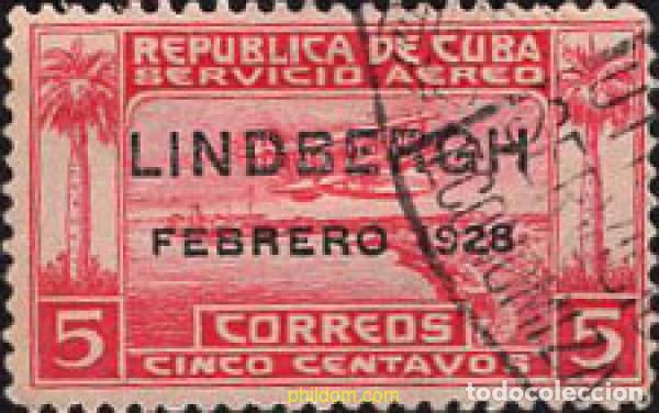 Sellos: 676369 USED CUBA 1928 TRAVESIA AEREA.