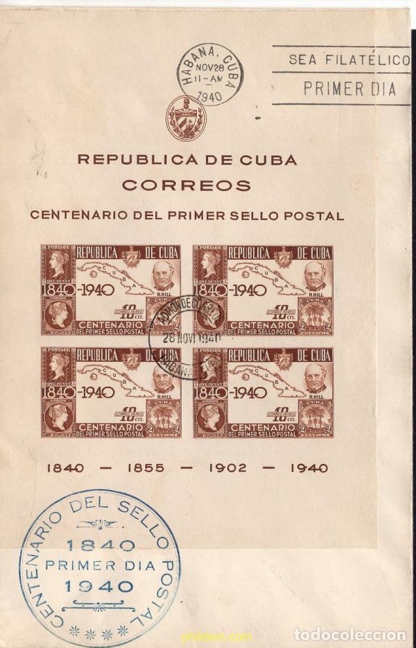 Sellos: 380609 MNH CUBA 1940 CENTENARIO DEL PRIMER SELLO