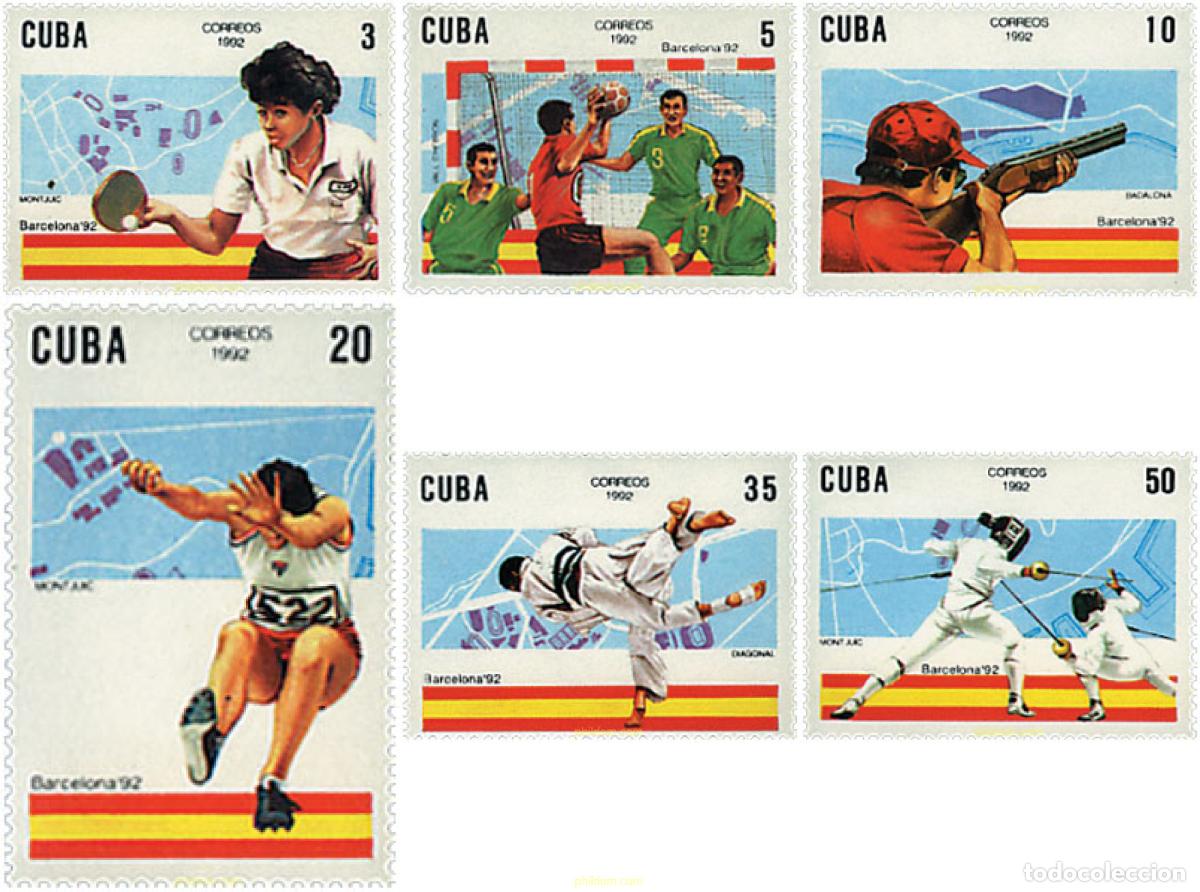 Sellos: 68146 MNH CUBA 1992 25 JUEGOS OLIMPICOS VERANO BARCELONA 1992
