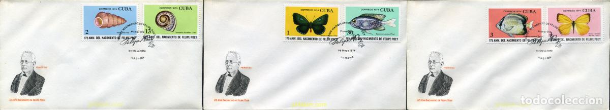 Sellos: 285266 MNH CUBA 1974 175 ANIVERSARIO DEL NACIMIENTO DEL NATURALISTA FELIPE POEY