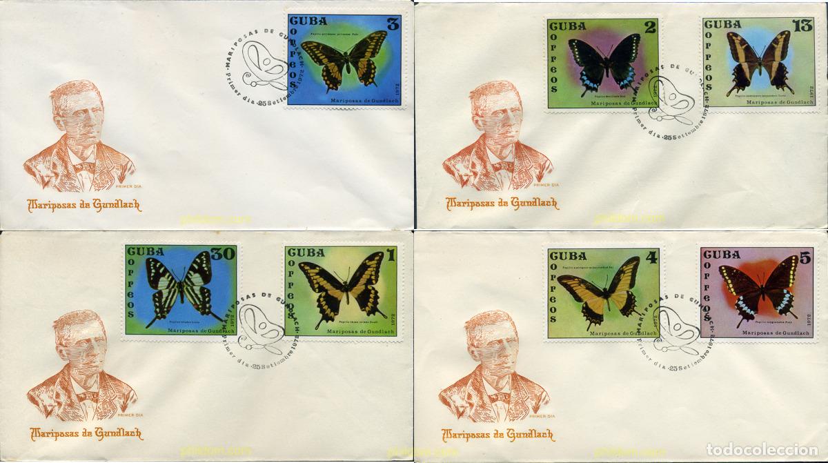 Sellos: 285239 MNH CUBA 1972 COLECCION DE MARIPOSAS DEL NATURALISTA ALEMAN J. GUNDLACH