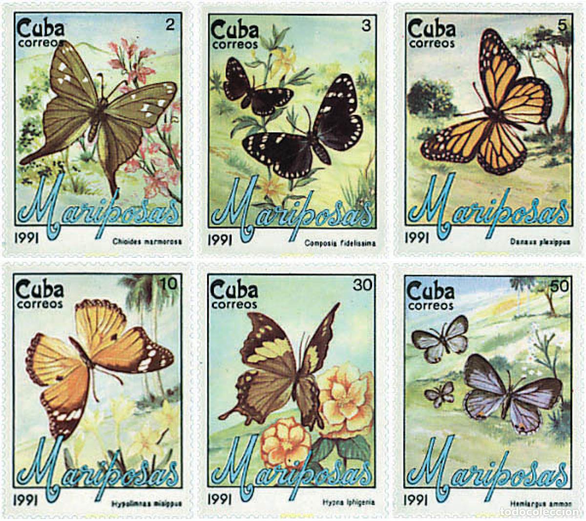 Sellos: 94472 MNH CUBA 1991 MARIPOSAS