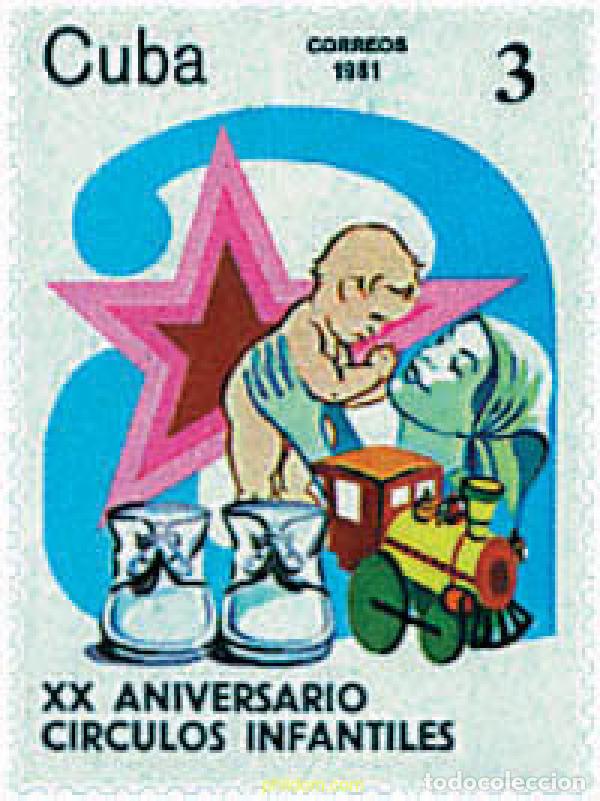 Sellos: 58724 MNH CUBA 1981 20 ANIVERSARIO DE LA CREACION DE LOS JARDINES DE INFANCIA
