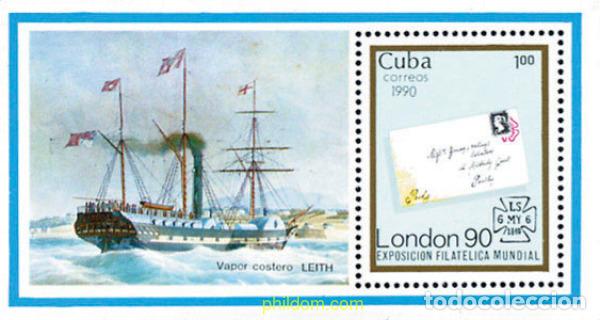 Sellos: 58741 MNH CUBA 1990 LONDON 90. EXPOSICION FILATELICA INTERNACIONAL