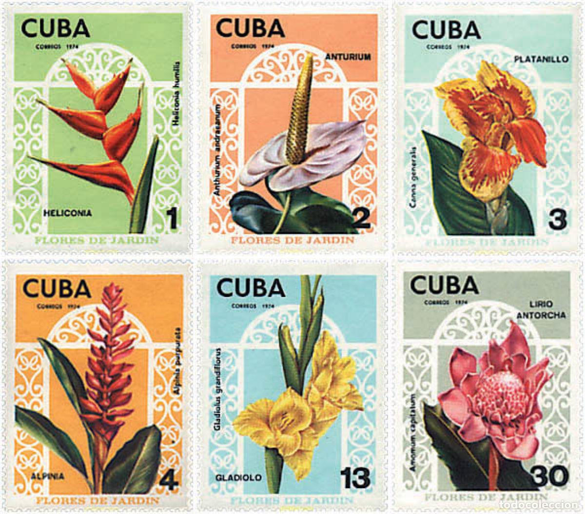 Sellos: 83506 MNH CUBA 1974 FLORES DE JARDIN