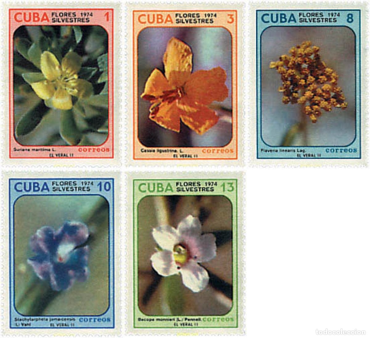 Sellos: 83507 MNH CUBA 1974 FLORES SILVESTRES