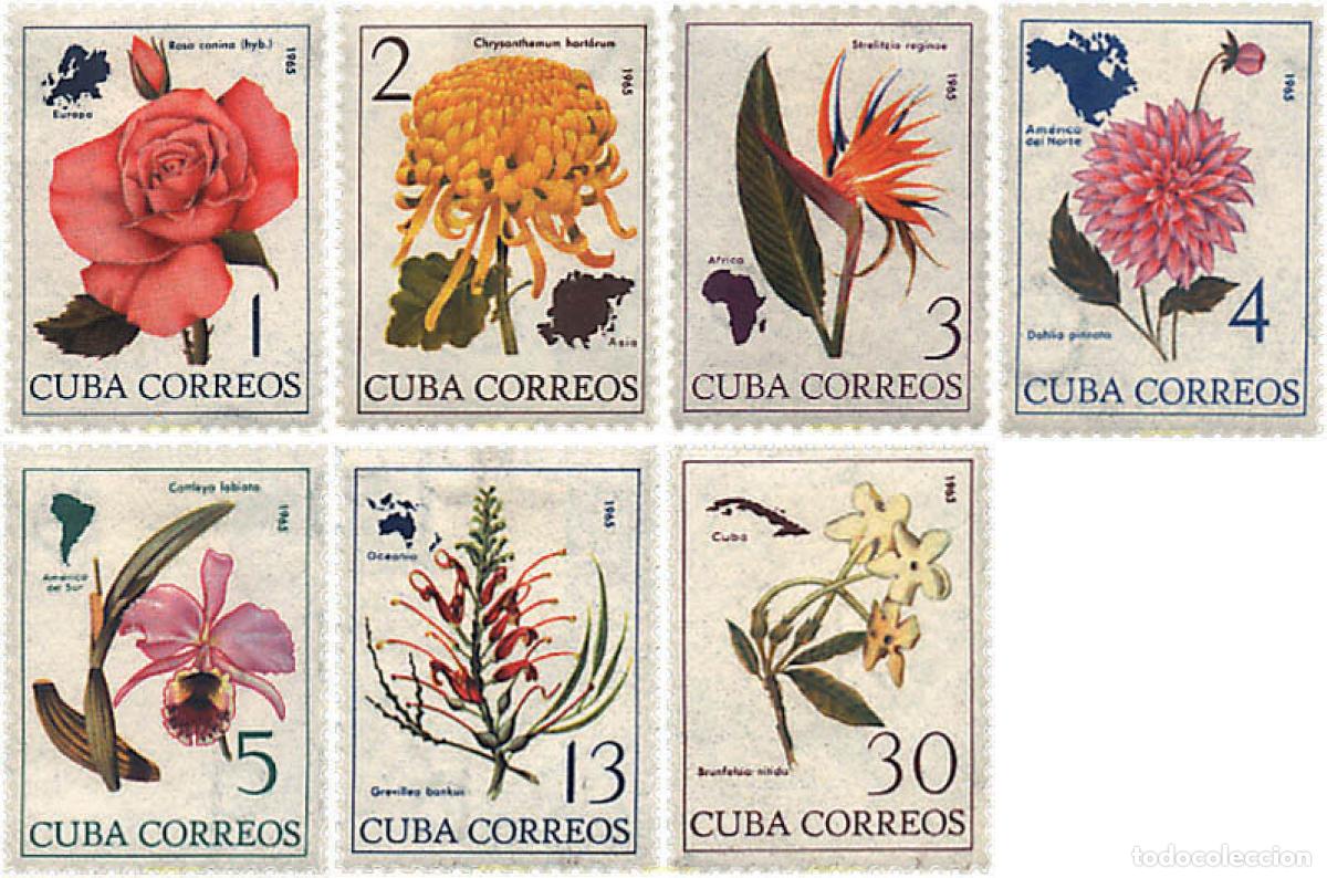 Sellos: 200741 HINGED CUBA 1965 FLORES