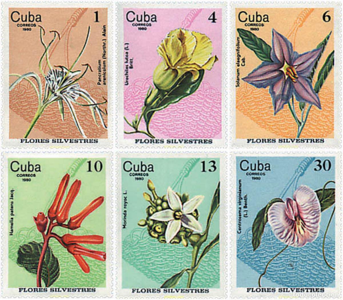 Sellos: 83517 MNH CUBA 1980 FLORES SILVESTRES DE CUBA