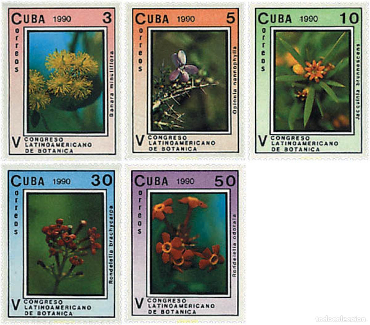 Sellos: 83529 MNH CUBA 1990 5 CONGRESO LATINOAMERICANO DE BOTANICA