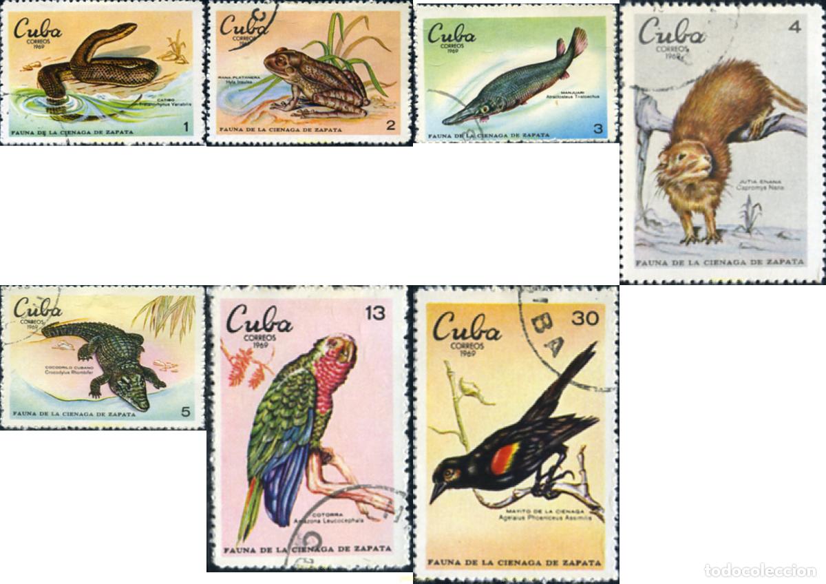 Sellos: 339466 USED CUBA 1969 FAUNA DE LA CIENAGA DE ZAPATA