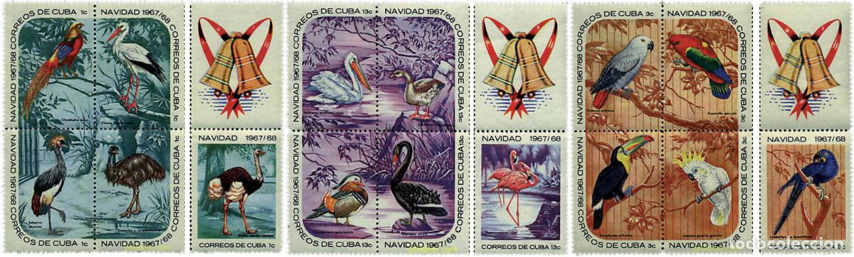 Sellos: 6985 MNH CUBA 1967 NAVIDAD. AVES