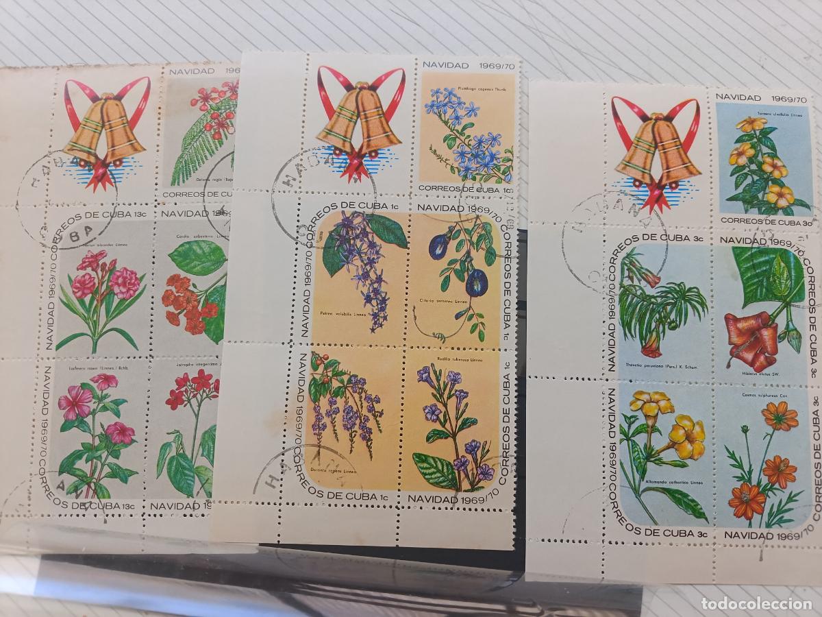Sellos: Cuba. Lote de sellos. Flores