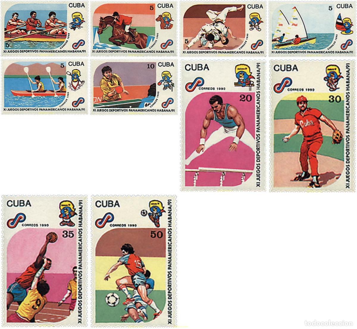 Sellos: 68130 MNH CUBA 1990 11 JUEGOS DEPORTIVOS PANAMERICANOS EN LA HABANA