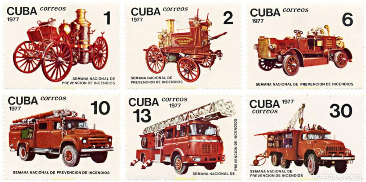 Sellos: 40372 MNH CUBA 1977 SEMANA NACIONAL DE PREVENCION DE INCENDIOS