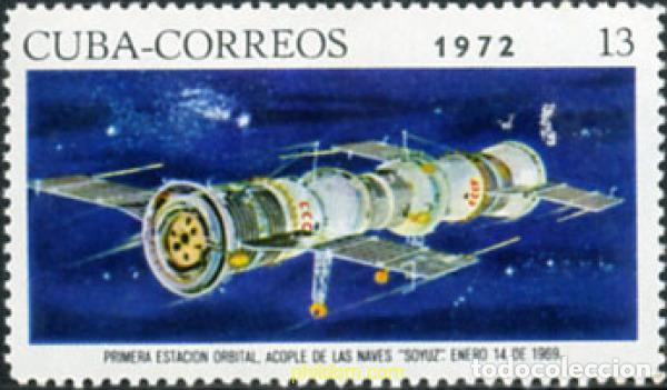 Sellos: 215778 MNH CUBA 1972 11 ANIVERSARIO DEL PRIMER VUELO ESPACIAL TRIPULADO