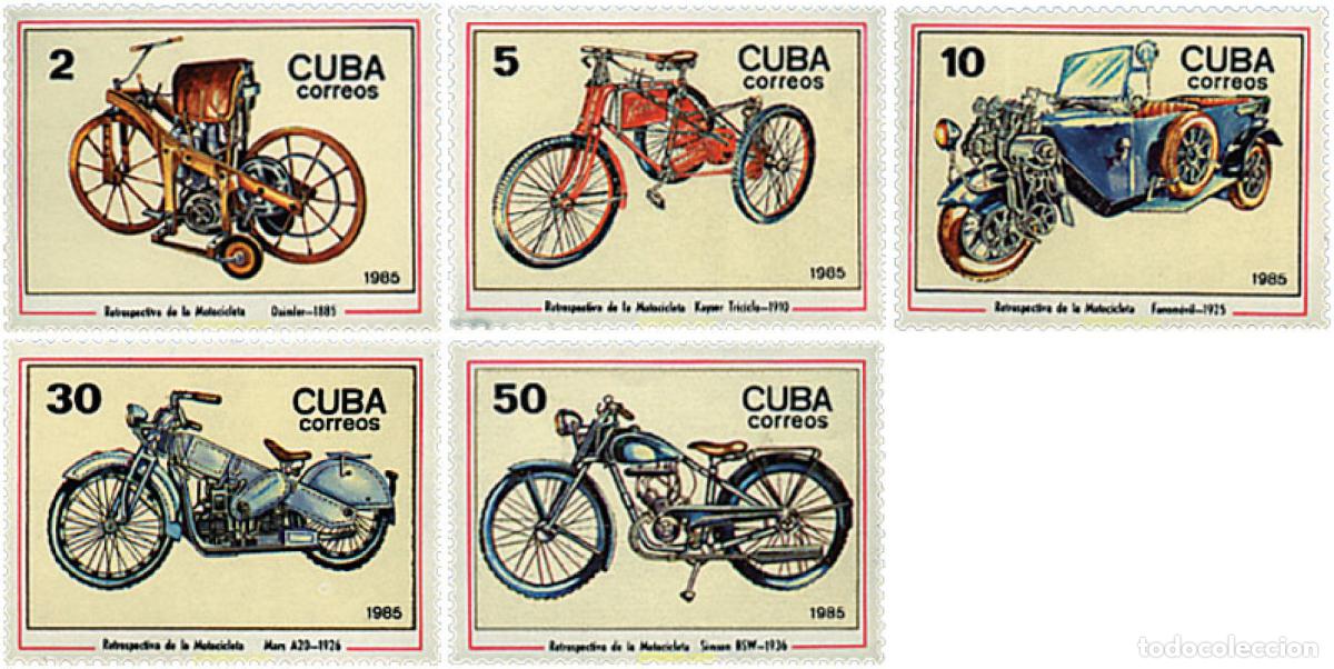 Sellos: 40379 MNH CUBA 1985 CENTENARIO DE LA MOTOCICLETA