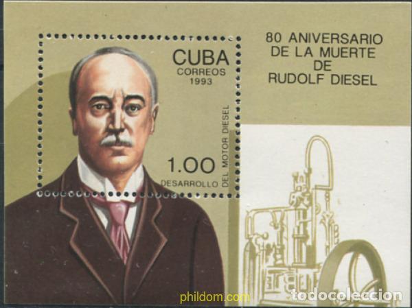 Sellos: 60956 MNH CUBA 1993 80 ANIVERSARIO DE LA MUERTE DE RUDOLF DIESEL