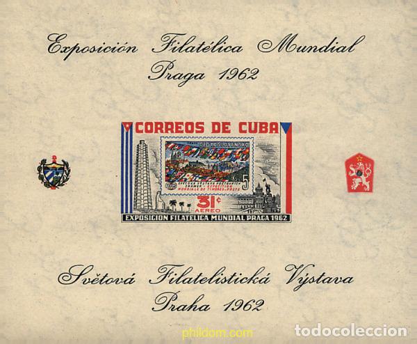 Sellos: 368831 MNH CUBA 1962 PRAGA 1962. EXPOSICION FILATELICA INTERNACIONAL