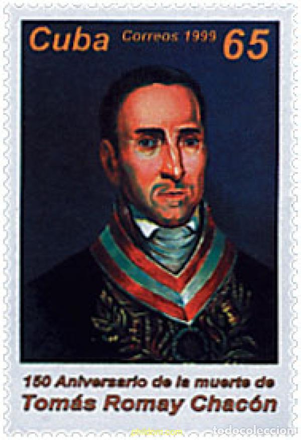 Sellos: 94520 MNH CUBA 1999 150 ANIVERSARIO DE LA MUERTE DE TOMAS ROMAY CHACON