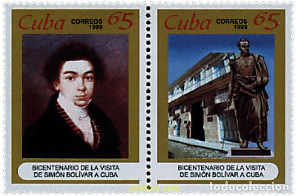Sellos: 6100 MNH CUBA 1999 BICENTENARIO DE LA VISITA DE SIMON BOLIVAR A CUBA