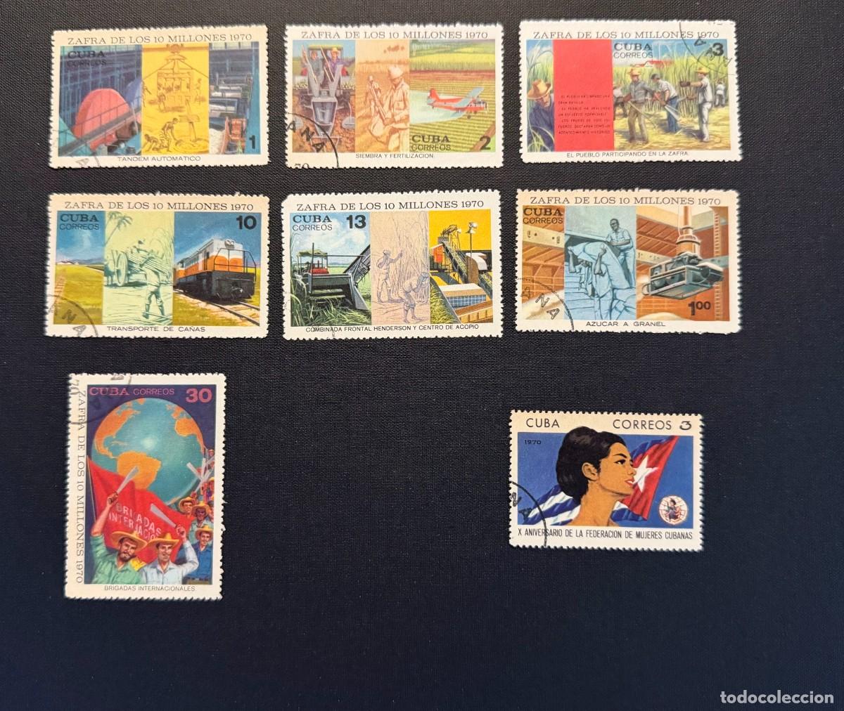 Sellos: Lote de 52 sellos de Cuba 1970. Series completas