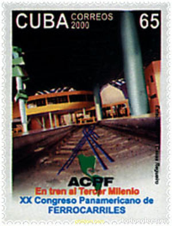 Sellos: 94522 MNH CUBA 2000 20 CONGRESO PANAMERICANO DE FERROCARRILES