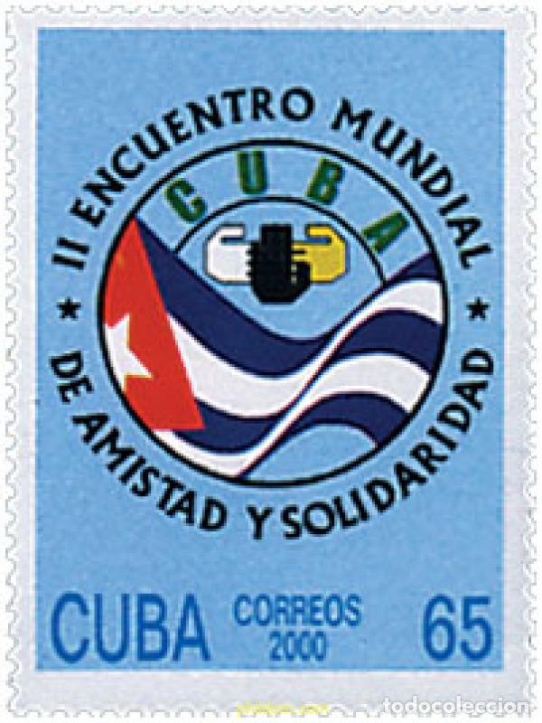 Sellos: 94503 MNH CUBA 2000 SEGUNDO ENCUENTRO MUNDIAL DE AMISTAD Y SOLIDARIDAD