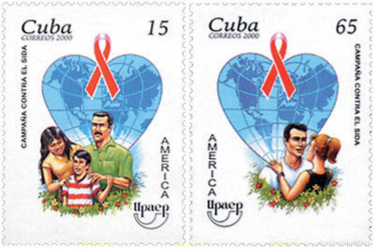 Sellos: 94523 MNH CUBA 2000 AMERICA-UPAEP 2000 - CAMPA&Ntilde;A CONTRA EL SIDA