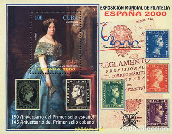 Sellos: 94527 MNH CUBA 2000 ESPA&Ntilde;A 2000. EXPOSICION FILATELICA INTERNACIONAL