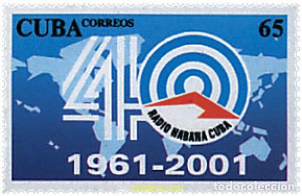 Sellos: 72065 MNH CUBA 2001 40 ANIVERSARIO DE RADIO HABANA CUBA