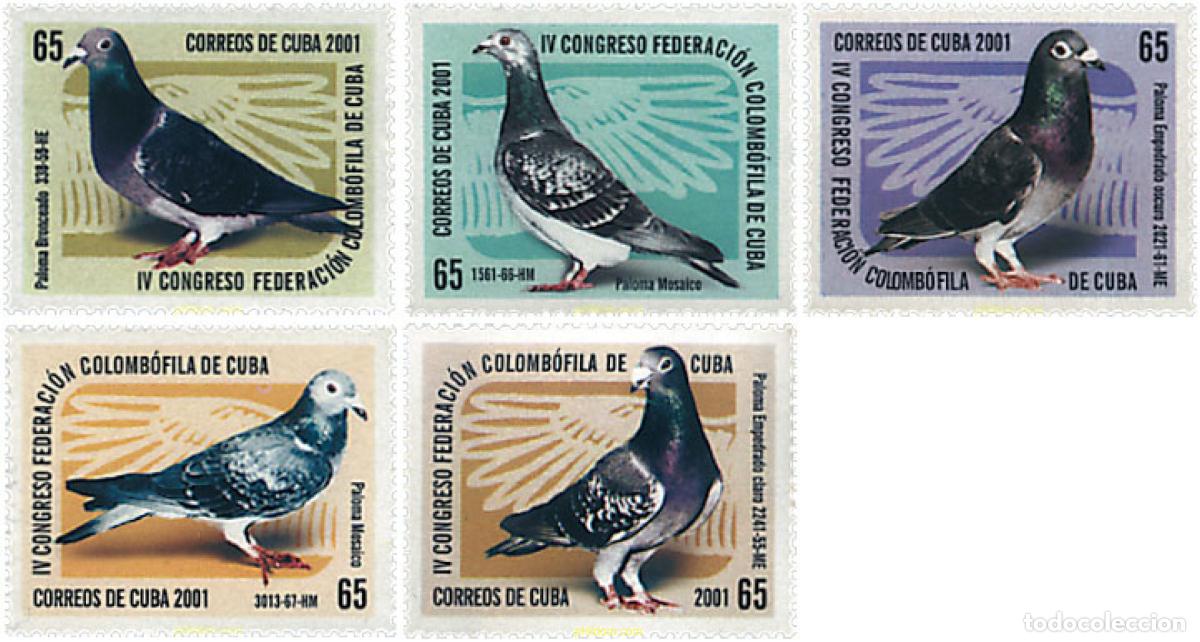 Sellos: 81496 MNH CUBA 2001 4 CONGRESO DE LA FEDERACION COLOMBOFILA DE CUBA