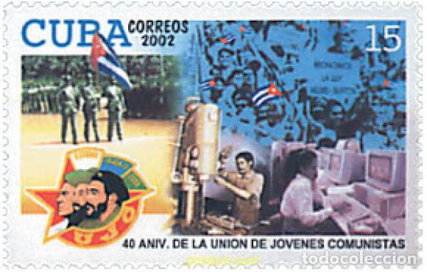 Sellos: 97918 MNH CUBA 2002 40 ANIVERSARIO DE LA UNION DE JOVENES COMUNISTAS