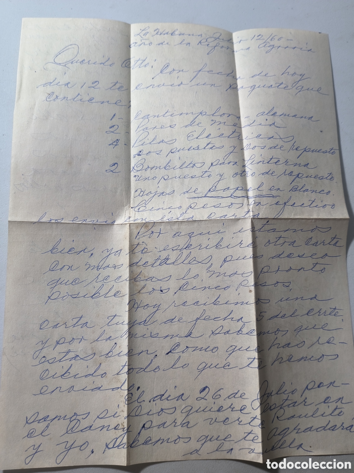 Sellos: Cuba,carta certificada a&ntilde;o 1960 - Foto 3