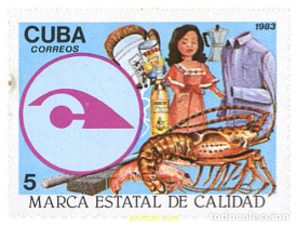 Sellos: 144192 MNH CUBA 1983 MARCA ESTATAL DE CALIDAD - Foto 1