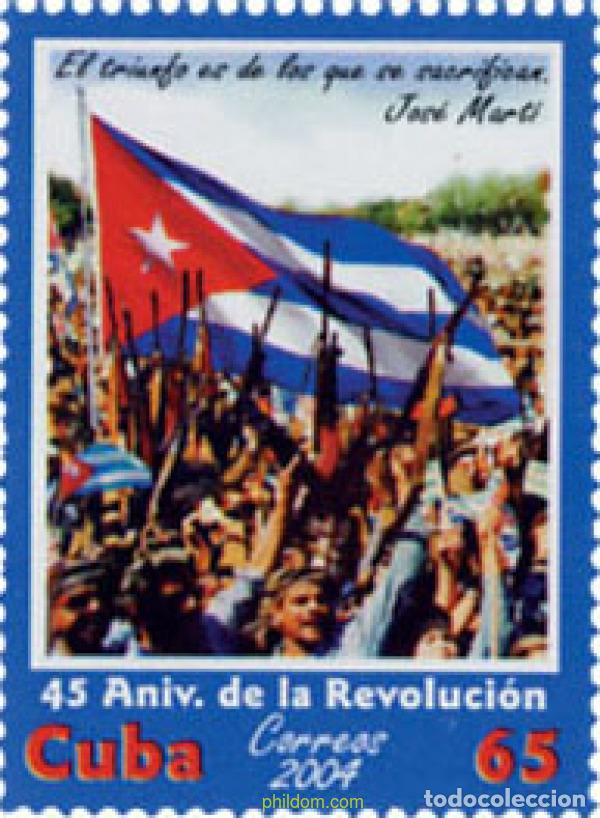 Sellos: 152004 MNH CUBA 2004 45 ANIVERSARIO DE LA REVOLUCION