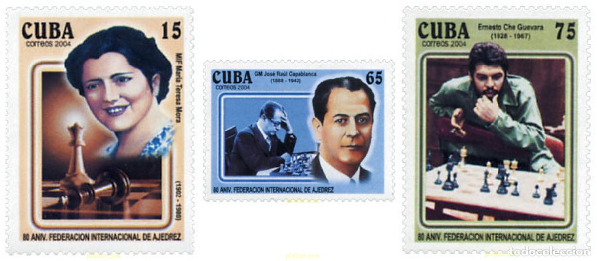 Sellos: 152035 MNH CUBA 2004 80 ANIVERSARIO DE LA FEDERACION DE AJEDREZ