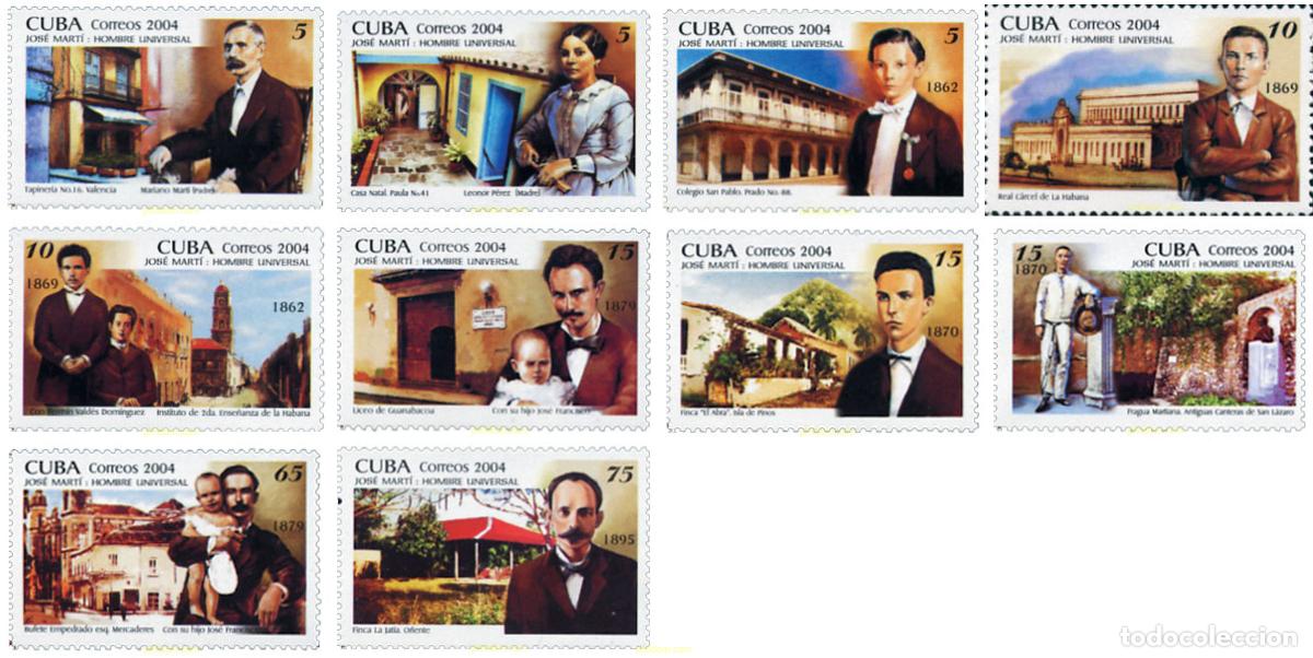 Sellos: 152031 MNH CUBA 2004 150 ANIVERSARIO DEL NACIMIENTO DE JOSE MARTI
