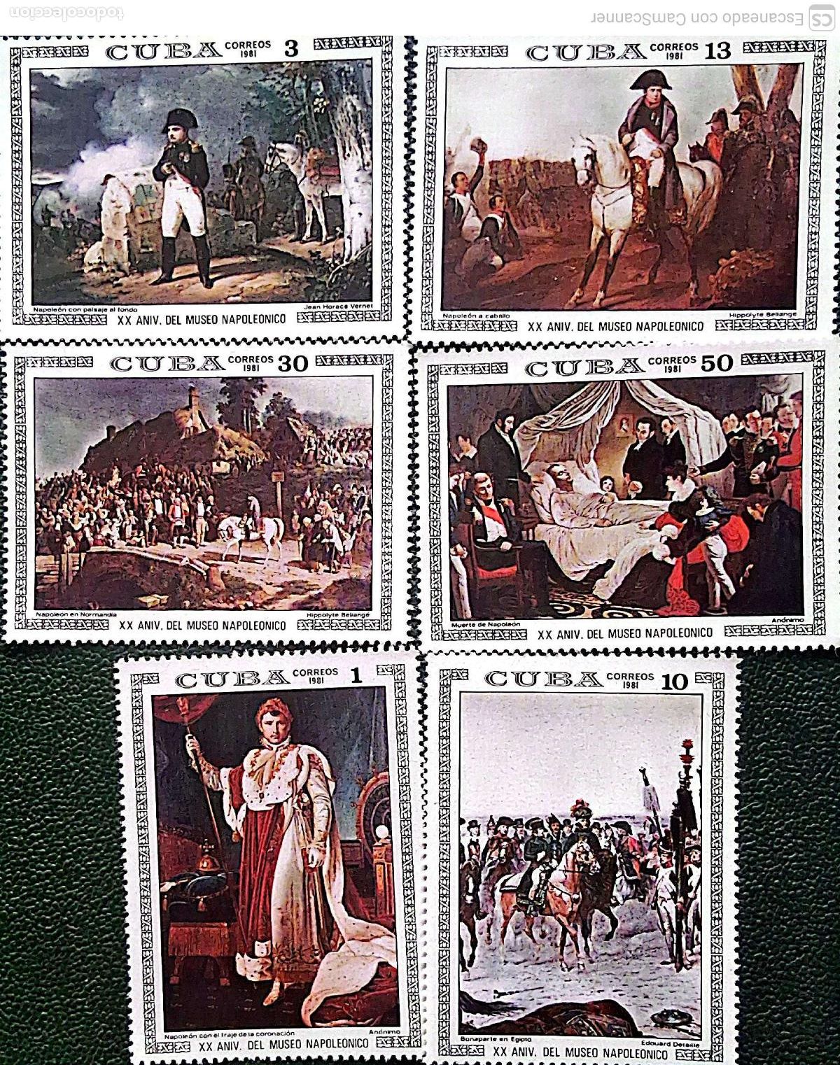 Sellos: Cuba. 2301/06 Aniversario Museo Napole&oacute;nico. 1981. Sellos nuevos y numeraci&oacute;n Yvert
