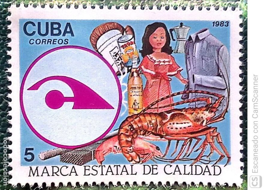 Sellos: Cuba. 2458 Etiqueta nacional de calidad: Diversos productos. 1983. Sellos nuevos y numeraci&oacute;n Yvert.
