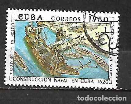 Sellos: 1980: La construcci&oacute;n naval en Cuba - Gale&oacute;n &rdquo;Nuestra Se&ntilde;ora de Atocha&rdquo;. 1620 (CTO)