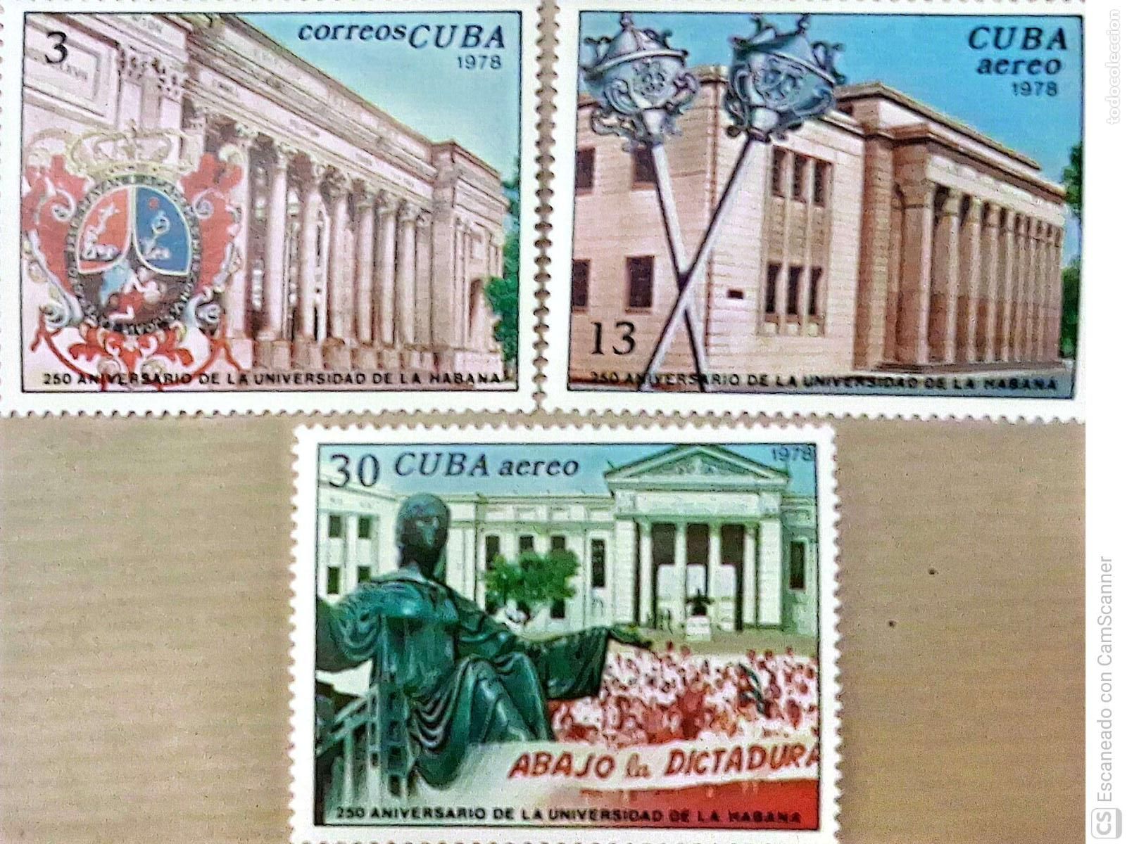Sellos: Cuba. 2040 + A 271/72 Aniversaripo de la Universidad de la Habana. 1978. Sellos nuevos y numeraci&oacute;n