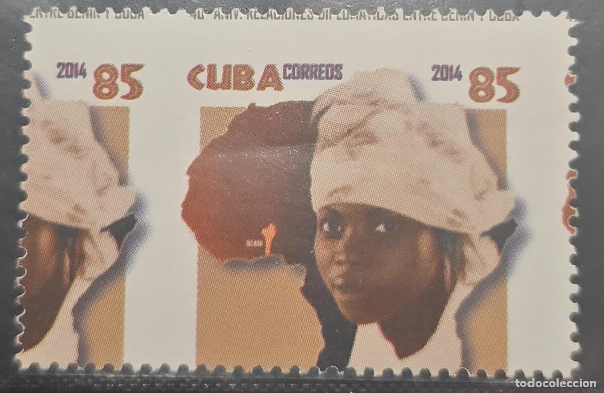 Sellos: O) 2014 CUBA, SPANISH COLONY, ERROR, ESTABLISHMENT OF DIPLOMATIC RELATIONS WITH BENIN, MNH