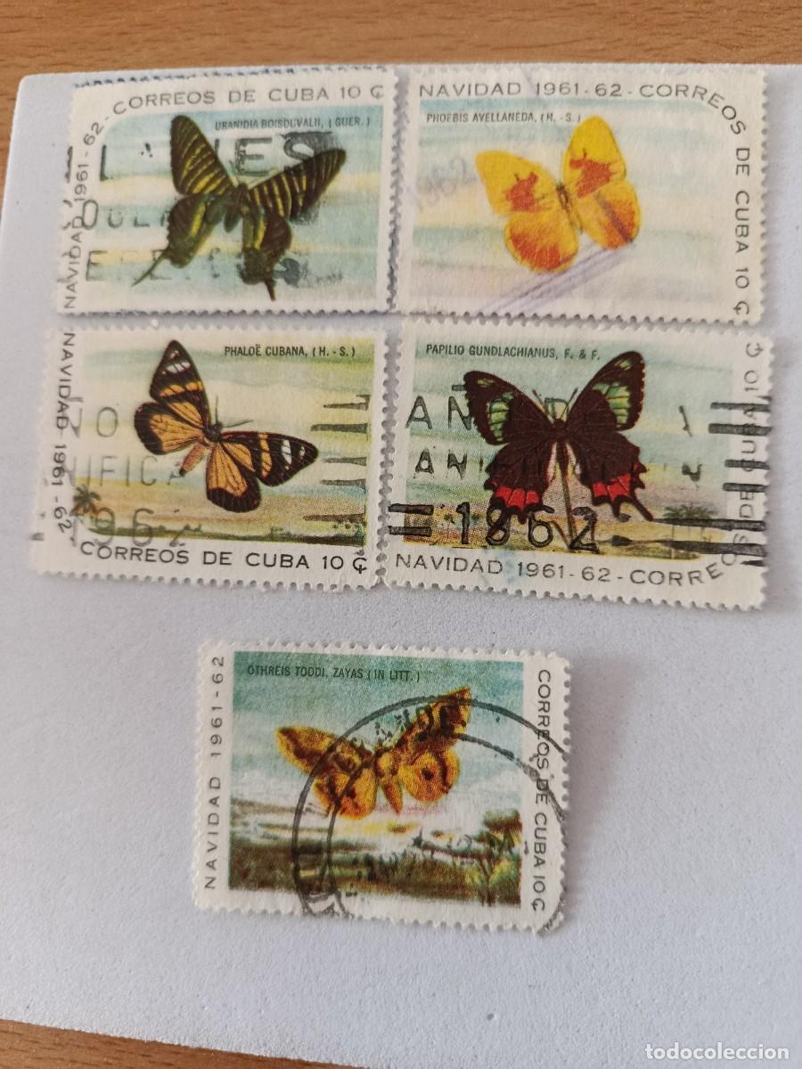 Sellos: Sellos Cuba 1961, Navidad mariposas edifil 900/904