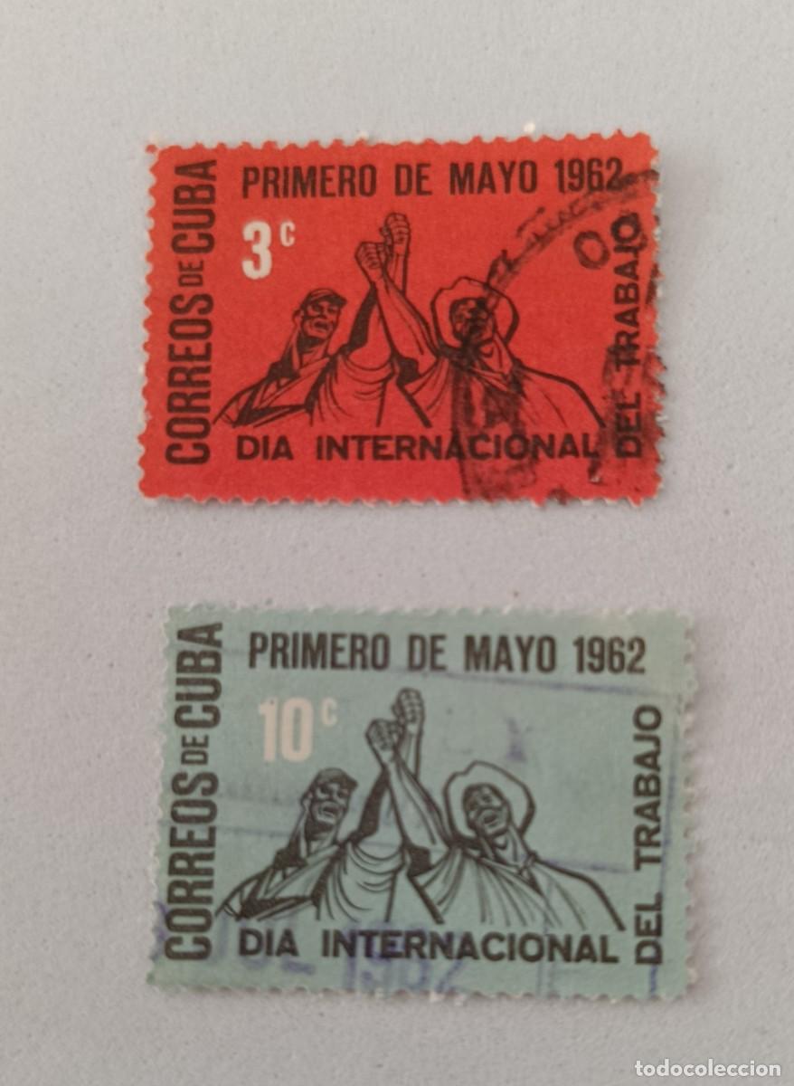 Sellos: Sellos Cuba 1962, D&iacute;a internacional del trabajo, edifil 925/926.