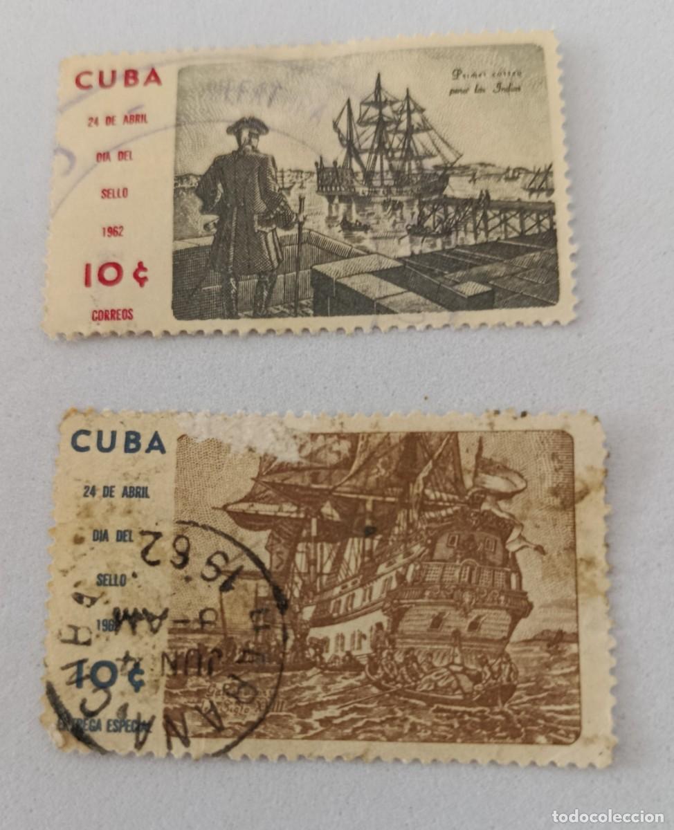 Sellos: Sellos Cuba 1962, D&iacute;a del sello, edifil 922/923