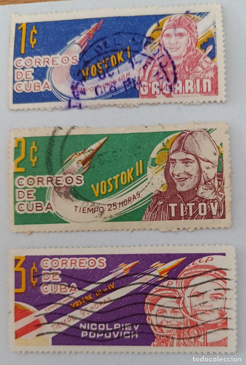 Sellos: Sellos Cuba 1963, Conquista del espacio, edifil 995/997